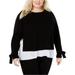 I-N-C Womens Layered-Look Knit Sweater