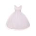 Little Girls Ivory Lace Sequin Crystal Tulle Tea Length Flower Girl Dress 4