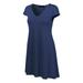 MBJ WDR1068 Womens V Neck Cap Sleeve T Shirt Dress XXL NAVY