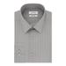 CALVIN KLEIN Mens Gray Windowpane Plaid Collared Slim Fit Stretch Dress Shirt L 16- 32/33