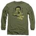 Old School Frank The Tank Long Sleeve Adult 18/1 T-Shirt Military Green