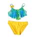 Mid-Ten 2-7Year Baby Kids Girls Bikini Set Swimwear Mermaid Scale Printed Swimming Costumes Children Ruffle Bathing Suit Swimsuit Tankini Sets Beachwear