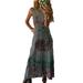 Women Plus Szie Kaftan Casual Long Maxi Dress For Women Paisley Flowing Party Sundress Holiday Long Sundress Women Evening Cocktail Party Sundress Beachwear Swimwear