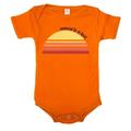 Namasete in Bed Funny Baby Bodysuit, Yoga Baby Romper, Infant Jumpsuit - Orange CA165Yoga S10 18-24