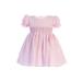 Lito Baby Girls Pink Stripes Smocked Waist Easter Dress