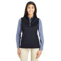 The Ash City - Core 365 Ladies' Techno Lite Three-Layer Knit Tech-Shell Quarter-Zip Vest - BLACK 703 - S