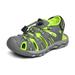 Dream Pairs Kids Boys & Girls Summer Sandals Outdoor Sports Sandals Wading Shoes 160912-K Grey/Neon/Green Size 9