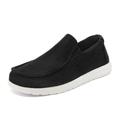 Bruno Marc Men's Comfort Canvas Slip on Casual Loafer Shoes Moccasin Walking Shoes SUNVENT-01 BLACK Size 11