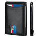 Serman Brands Men Wallet Credit Card Holder RFID Blocking Money Clip Slim Black