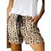 UKAP Casual Pajamas Shorts for Women Lounge Pants With Pockets Cozy Sleep Shorts Pajama Bottom Camouflage PJ Sleep Night wear for Lady Size S-5XL Brown Leopard M