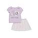 Minnie Mouse Baby Girls & Toddler Girls T-shirt & Striped Skirt, 2pc Outfit Set (12M-5T)