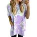 Summer Floral Casual Tunic Blouse Tops For Women Holiday Party Shirt Blouse Ladies Women Casual Baggy Floral T Shirt Ladies Summer Short Sleeve Tops Blouse Tee