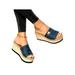 Avamo Womens Espadrilles Sandals Open Toe Slide-on Platform Wedge Summer Slippers Flatform Sandals