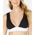 Volcom BLACK Simply Rib Halter Bikini Swim Top, US X-Large