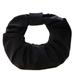 Winnereco Women PU Round Pleated Underarm Bag Casual Small Handbags (Black)