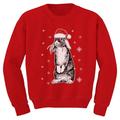 Tstars Boys Unisex Ugly Christmas Sweater Bunny Rabbit Santa Hat Cute Kids Christmas Gift Funny Humor Holiday Shirts Xmas Party Christmas Gifts for Boy Toddler Kids Sweatshirt Ugly Xmas Sweater