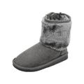 Kids' Sherpa Lined Faux Suede Winter Boots Charcoal 2 M US Little Kid