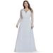 Ever-Pretty Womens Elegant Long Sleeve Lace Evening Wedding Dresses for Bride 86922 White US 14