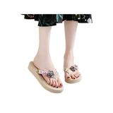 Woobling Women's Sandals Fashion Wedge Platform Flip Flops Slip On Sandals Shoes