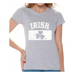 Awkward Styles Shamrock Flag St. Patrick's Day Shirt Women Irish Gifts for Her Lucky T Shirt Saint Patrick's Day Shamrock Tshirt Irish Clover Shirt Funny Irish Women's Shirt Lucky Irish Flag Tshirt