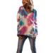 Women's new hot sale of tie-dye printing bat sleeve hoodie dress autumn and winter women OLRIK HY200828