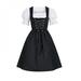 Beer Festival Dress Dirndl 3 Piece Dress Blouse Apron Size 34-46 Black Front Strap Back Bow Lolita Dresses