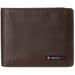 Alpine Swiss Mens Leather RFID Bifold Wallet 2 ID Windows Divided Bill Section