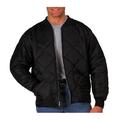 Diamond Quilted Flight Jacket, Black, 3XL