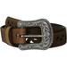 Ariat A1514802-XL 1.5 in. Womens Paisley Design Cutout Leather Belt, Brown - Extra Large