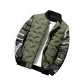 MAWCLOS Mens Puffer Bubble Patchwork Thicken Jacket Plus Size Winter Warm Insulated Padded Coat Outerwear