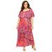 Catherines Women's Plus Size Petite Meadow Crest Maxi Dress