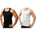 2-4 Packs Men's G-unit Style Tank Tops Square Cut Muscle Rib A-Shirts (Small, 4 Pack)