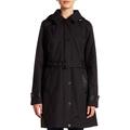 Michael Kors Women's Missy Hooded Coat, Black, Large
