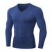 Men's Compression Top Sports Shirt Long Sleeve Shirt Base Layer Fitness Under Skin T-Shirt S-2XL