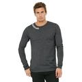 Daxton Premium Maryland Men Long Sleeves T Shirt Ultra Soft Medium Weight Cotton, Hth Charcoal Tee White Letters Small