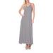 Women's Backless Striped Maxi Dress