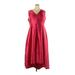 Pre-Owned Hutch Women's Size 18 Plus Red V-Neck High Low Gown