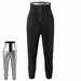 Women's Abdomen Hips Sweat Pants Yoga Sauna Beam Body High Waist Fitness Pants, Breasted Pantsï¼ŒShorts/Mid-Waist/Long Pants