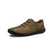 Audeban Mens Boat Loafers Leather Suede Lace Up Low Top Moccasin Loafers Comfort Shoes