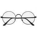 Emblem Eyewear - Retro Vintage Classic Round Metal Clear Lens Glasses