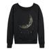 Moon And Falling Stars Metallic - Women's Lightweight French Terry Pullover