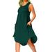 Sexy Dance Summer Sleeveless Casual T Shirt Dress For Women Loose Round Neck Cover Up Tank Dress Beach Holiday Party Sundress