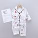 Clearance Sale Baby Girls Boys Pajamas Kids Sleepwear Summer Heart Arrow Print Long Sleeve Pajamas Tops+Sleep Pants Nightgown Set Child Pyjamas