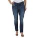 Women's Slender Stretch Slimming Skinny Jeans With Glitz Back Pocket Available in Regular and Petite