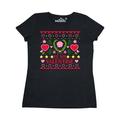 Inktastic Be My Valentine Ugly Sweater Style with Flowers and Hearts Adult Women's T-Shirt Female