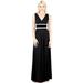 Evanese Women's Elegant Sleeveless Evening Party Formal Long Dress with Contrast