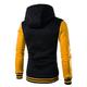 Mens Hoodie Zip Up Sports Jacket Gym Sweatshirt Color Block Tops Pockets Coats