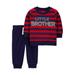 Child of Mine by Carter's Baby Boy Long Sleeve Shirt and Denim Jogger Pant 2pc Outfit Set