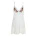 Miken Swim Juniors White Spaghetti Strap Embroidered Dress Cover-Up L