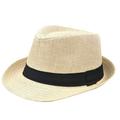 Atralife Hat Korean Style Straw Weaving Hat Edge Lovers Cap British Style Papyrus Hat Jazz Hat Men'S Outdoor Beach Hat Children'S Hat